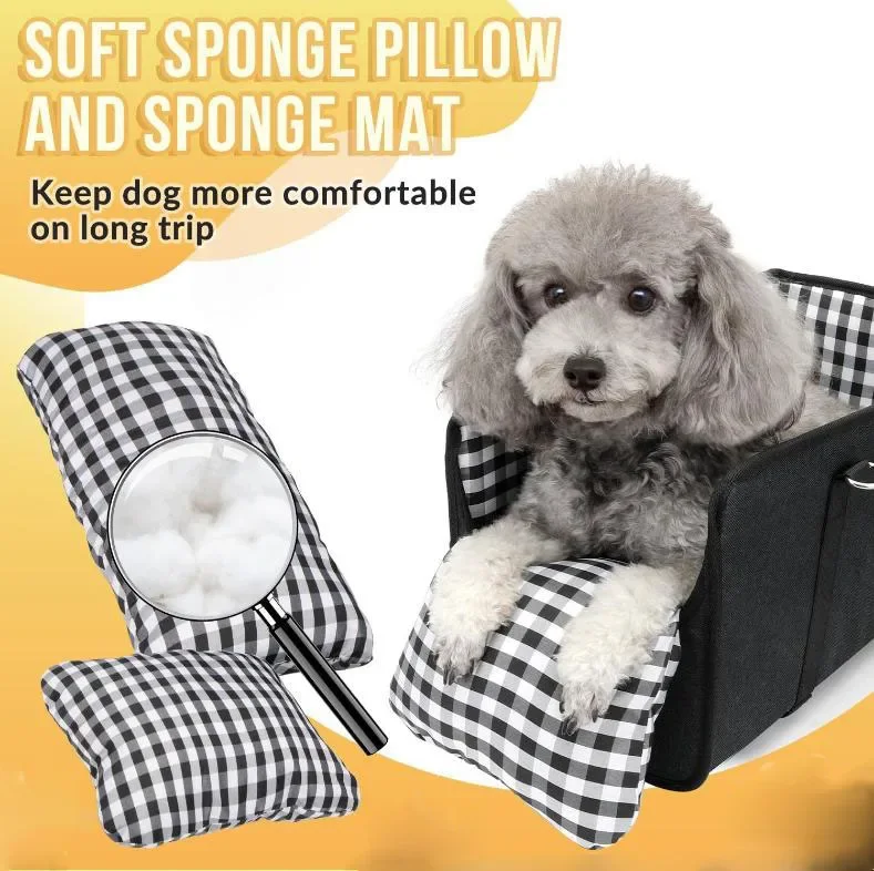 Large Portable Anti-Collapse Breathable Pet Dog Car Booster Seat Dog Car Travel Seat