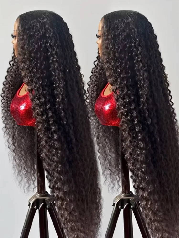 

Парики из натуральных волос 250 Плотность 100% Прозрачные вьющиеся парики 13x6 Hd Парик фронтальной части шнурка Бразильские парики высокой плотности с глубокими волнами 42 дюйма