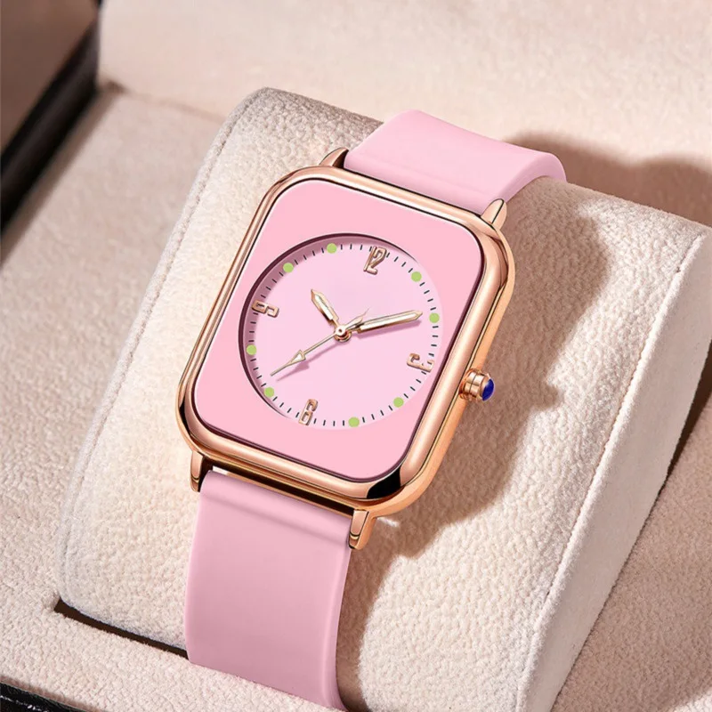 Reloj cuadrado de silicona para mujer, reloj de moda Simple, reloj de Año Nuevo para mujer, reloj para mujer, reloj para mujer, 2023