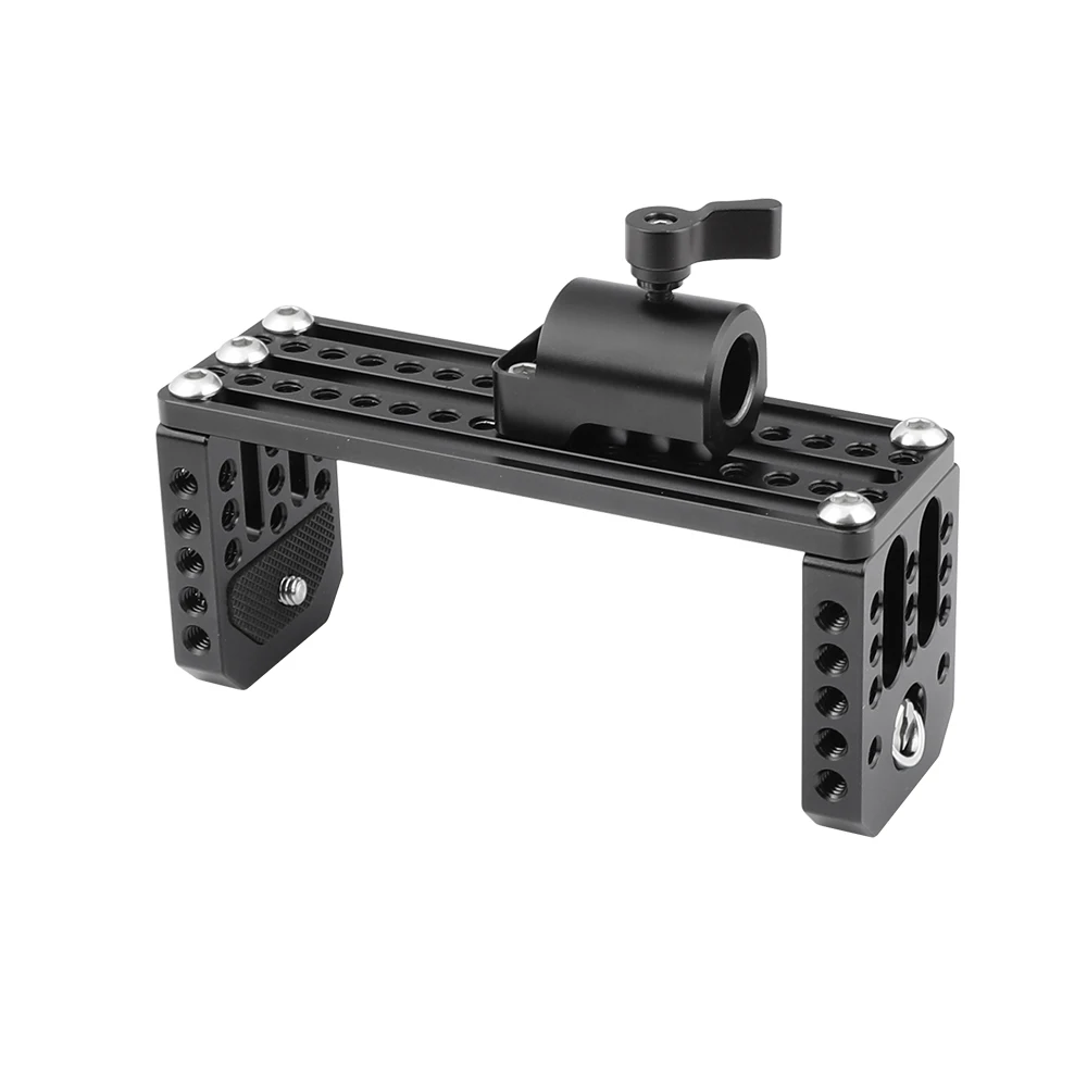 HDRIG Suporte para monitor na câmera Gaiola de estrutura C com cabeça de suporte de luz (máx. Diâmetro da coluna 16 mm) para acessórios de câmera DSLR