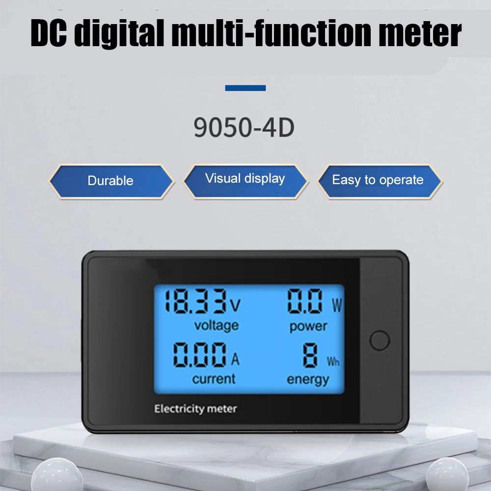Imagem -02 - Voltímetro e Amperímetro Lcd Digital Detector de Energia de Energia Medidor com Derivação Tensão em 20a 50a 100a 200a dc 7.5100v
