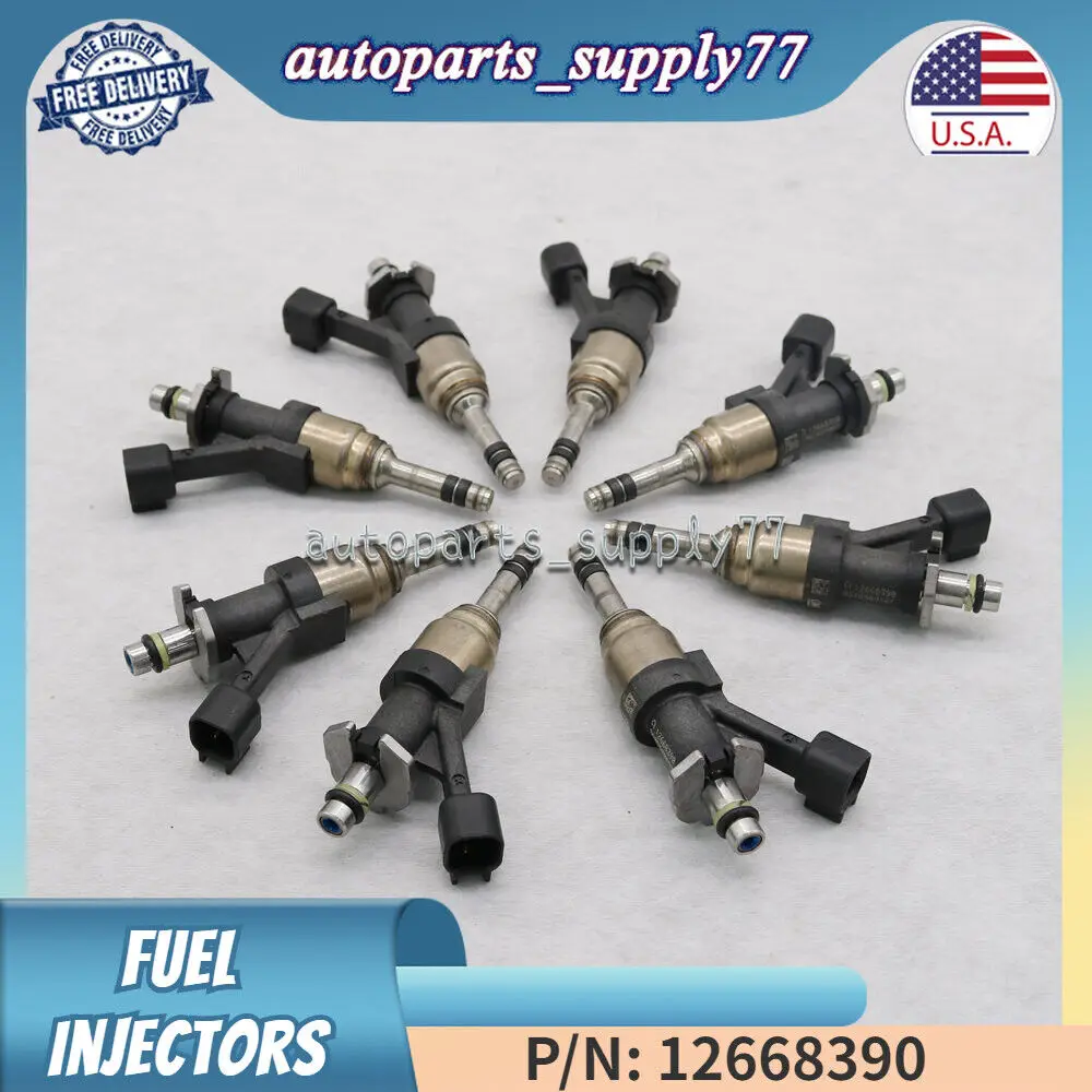 

Set(8) For GM Fuel Injectors GMC Chevrolet GM Trucks 4.3L&5.3L 2014-17 12668390#