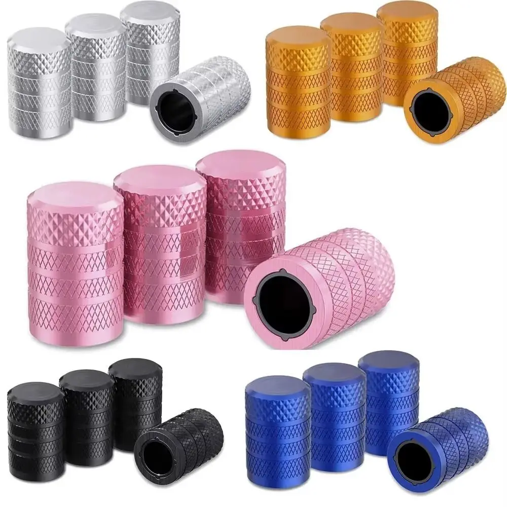 Tires Accessories Aluminum Tire Valve Cap Corrosion Resistant Multiple Colors Stem Covers Universal Tire Caps SUVs