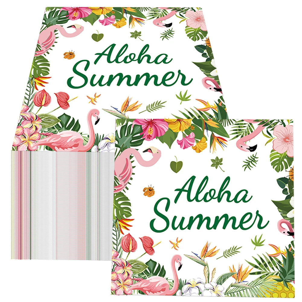 20/40/60/100pcs Hawaii Theme Disposable Paper Napkins Tissue Summer Seaside Beach Party Birthday Party Decoration Supplies - view 3