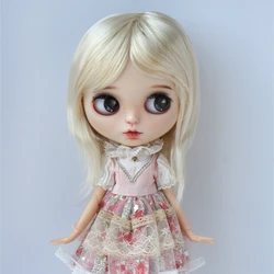 JD762 Natural curls Mid long doll wigs that can be tilted and self trimmed with bangs  Full sizes Doll Accessories