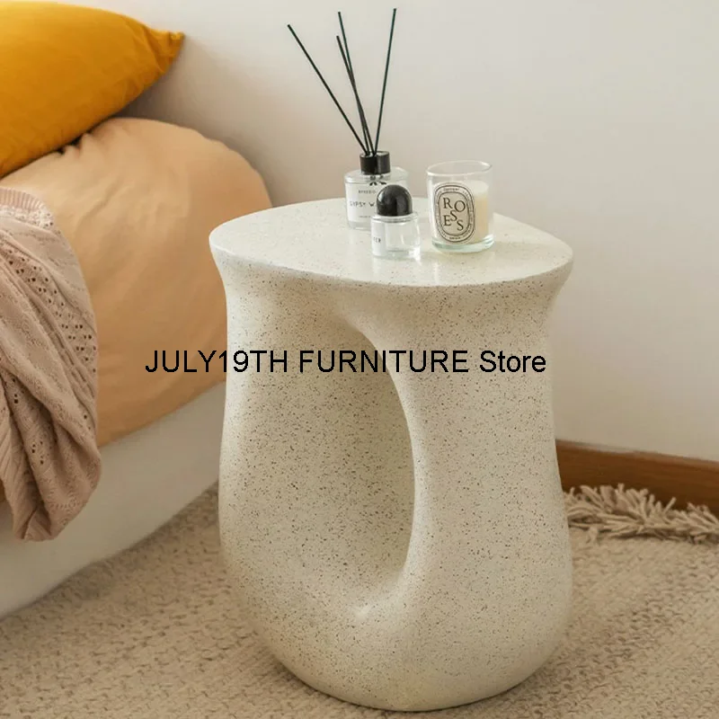 

Night Tables for Bedroom White Bed Side Tables Korean Furniture Luxury Tea Table Comfortable Lounge Side Table Creative Design