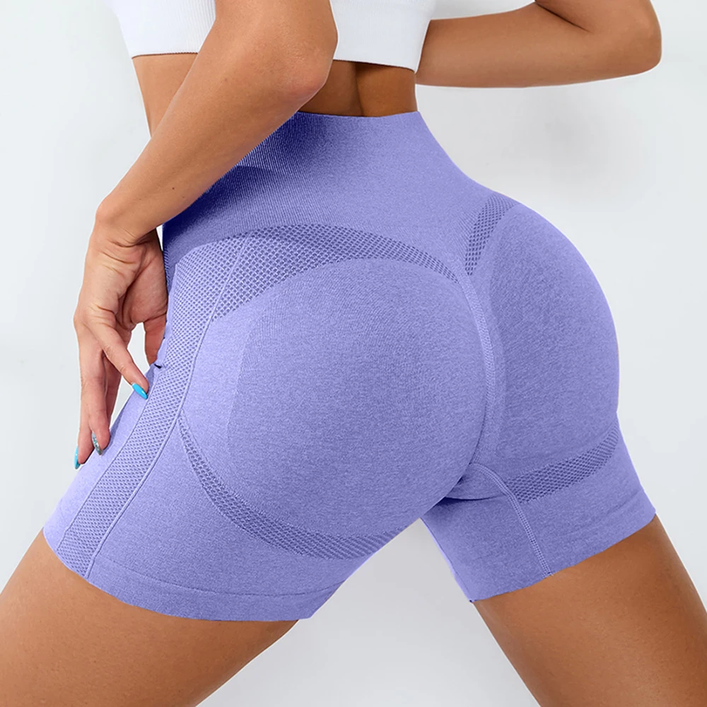 

Seamless Yoga Shorts Women Fitness Tights Running Cycling Breathable Sports Leggings High Waist Summer Workout Gym Sportswear