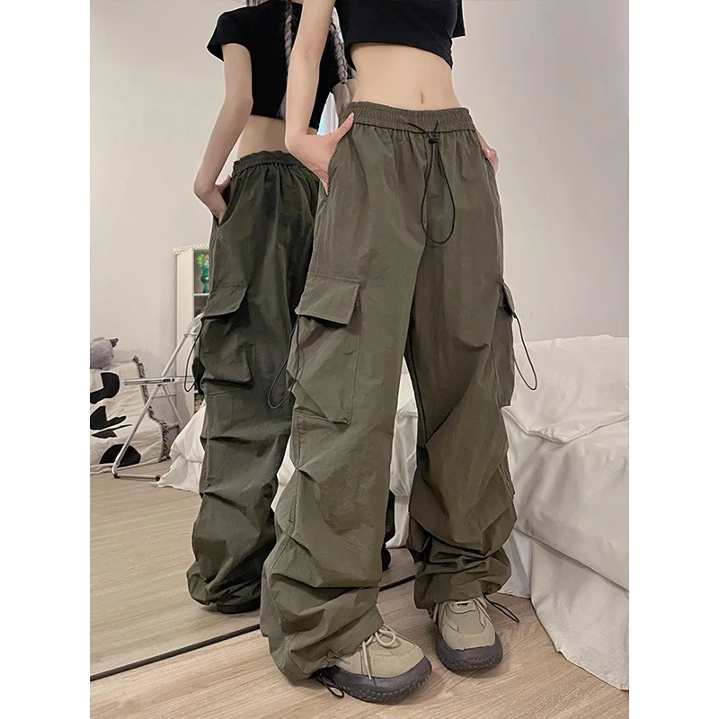 

Vintage Cargo Pants Women Streetwear Baggy Wide Leg Pants Harajuku Casual Fashion Joggers Y2k Trousers Korean Style