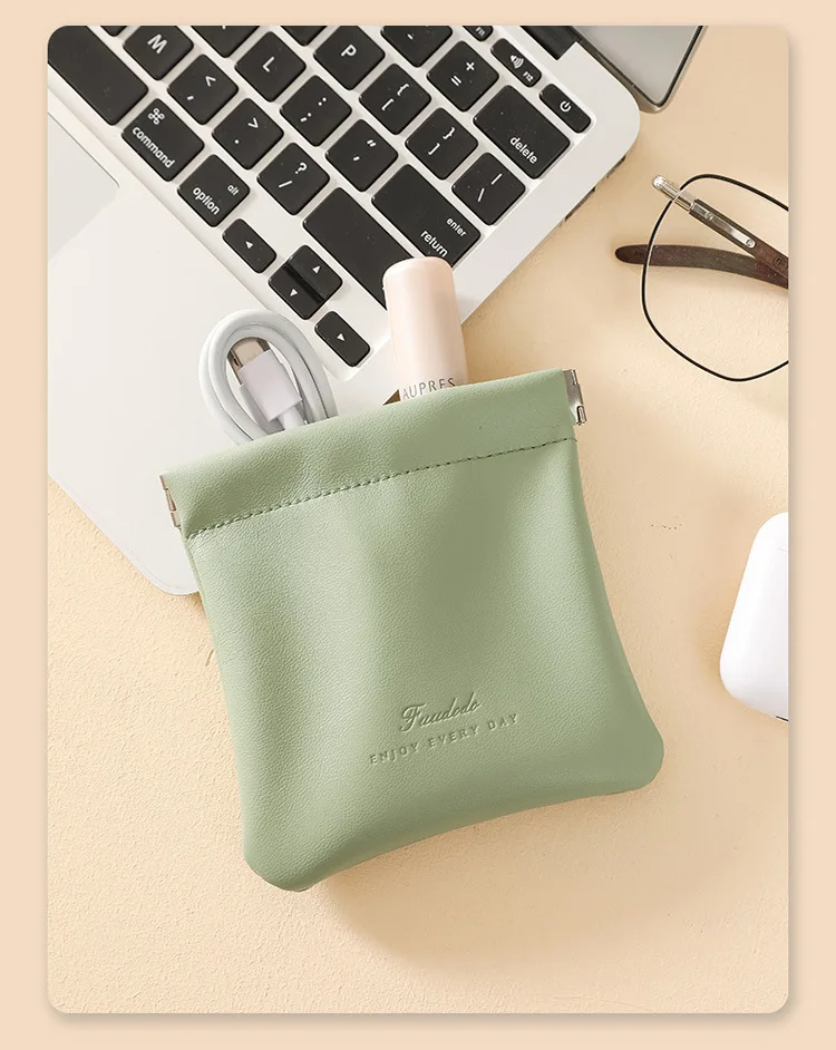 Bolso pequeño de almacenamiento de cosméticos para mujer, cartera portátil, Mini bolsa de almacenamiento de artículos pequeños diarios, a la moda y minimalista, nuevo