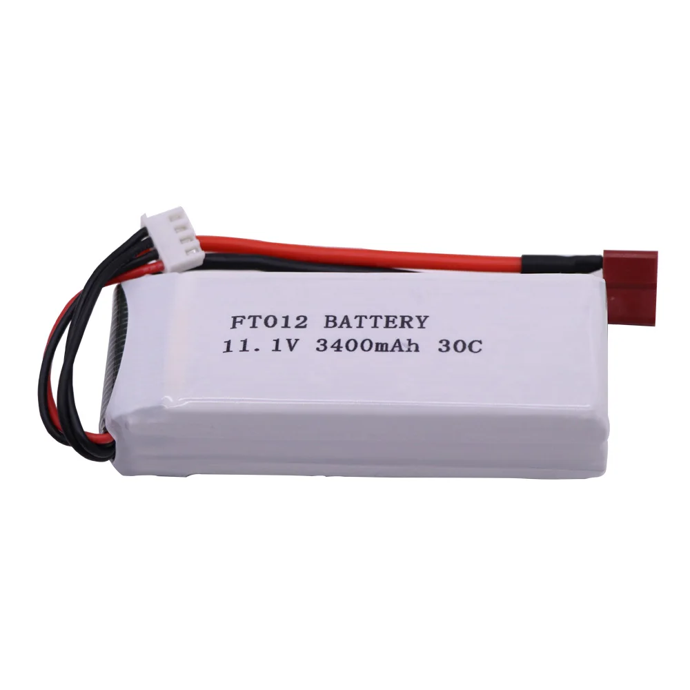 Lipo Battery and B3 Charger For FT012 Remote control toy Boat Parts 11.1V 3400mAh  high capacity  lipo battery 3S 30C wholesale