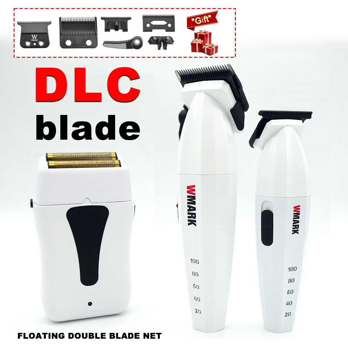 

Профессиональный набор машинок для стрижки волос с лезвием DLC, 10000 об/мин, мужская машина для стрижки волос с двойной фольгой Wmark NG8632KIT JUCAI JC10000
