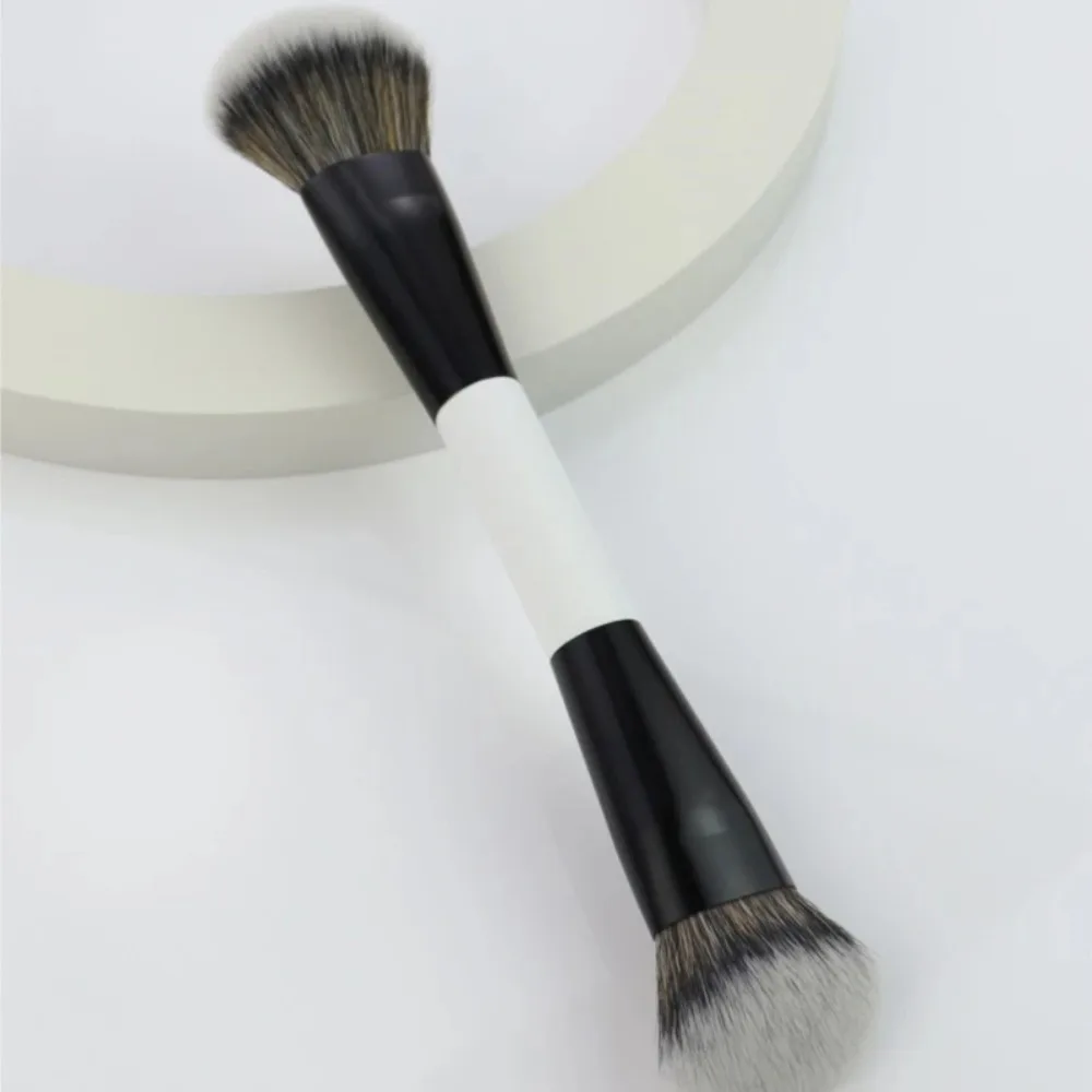 Conjunto de pincéis de maquiagem dupla face, conjunto de 4 peças, com mistura de contorno de maquiagem e ferramentas para destaque de blush em pó