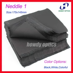 100pcs Black 220gsm Neddle1 175x145mm glasses Lens cleaning cloth lens microfiber cleaning cloth