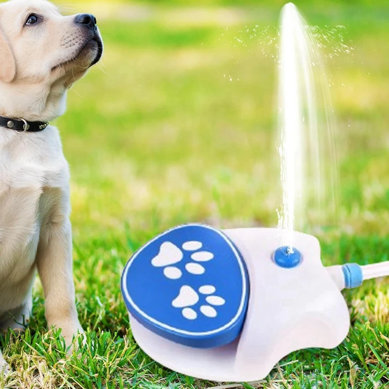 ABPQ-Fontaña de agua para perros, fuente de agua para perros fácil activada, rociador para beber de juguete de agua para perros