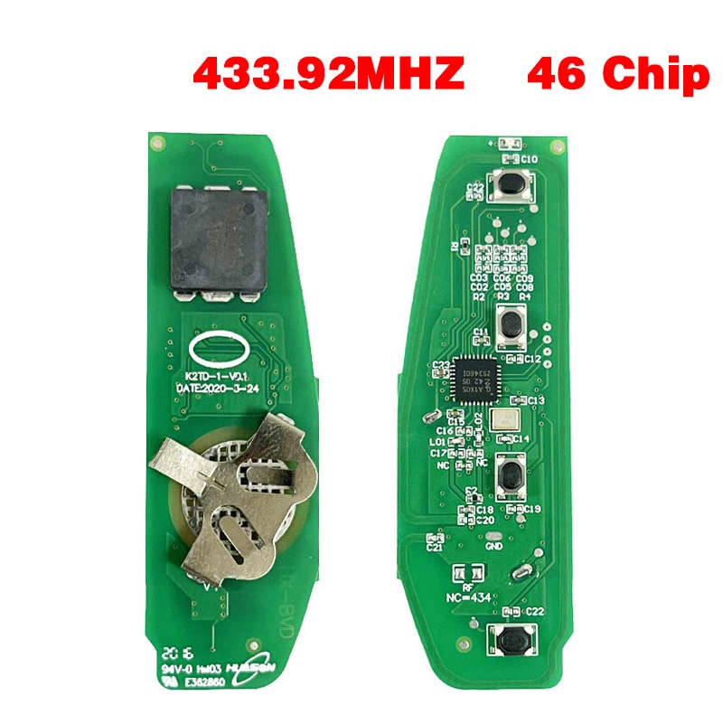 CN085005 Aftermarket 4 Button Smart Key ID46 433.92/433.62MHZ F4H F4AM F4AT F4H For BYD Qin Plus DM-i Qin Plus EV YUAN PLUS SON
