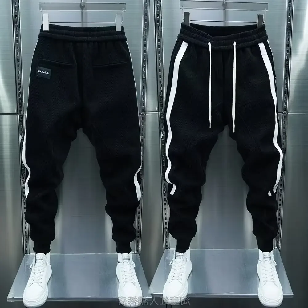 Autumn Joggers Men Korean High Street Sports Trousers Streetwear Cotton 9-Minute Sweatpants Men\'s Clothing 2024 Hot Selling