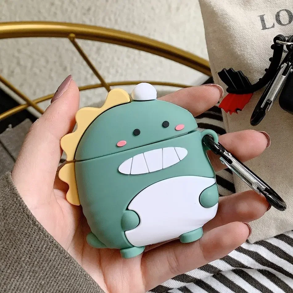 لطيف الكرتون الحال بالنسبة QCY T10 حالة لطيف ديناصور مضحك بطة الحيوان مكافحة سقوط سماعة سيليكون الحال بالنسبة QCY T 10 غطاء