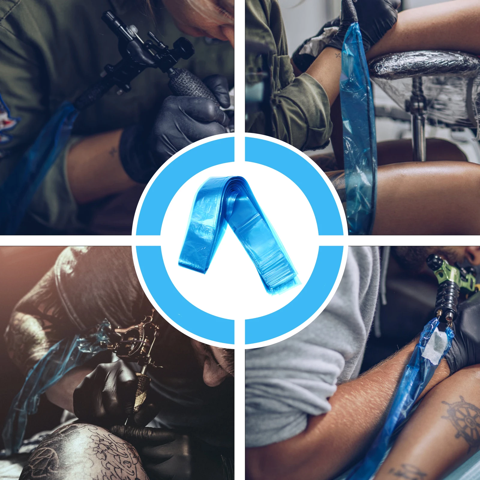 

125Pcs Tattoo Clip Cord Bag Disposable High Quality Plastic Sleeve Protective Cover for Machine Clip Cord Holder