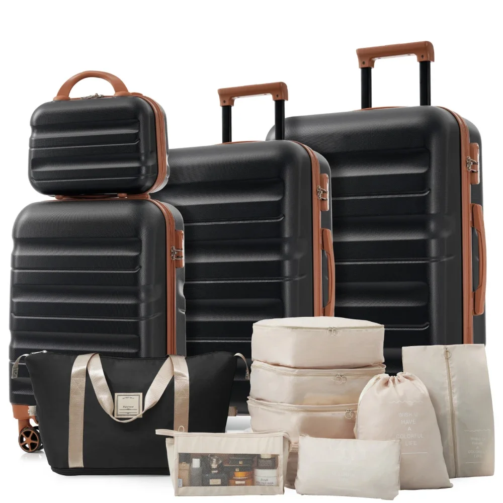 

Hardshell ABS Luggage Set-Lightweight & Durable Suitcases with Dual Spinner Wheels,Carry-On & Check-In Sizes for Travel&Business