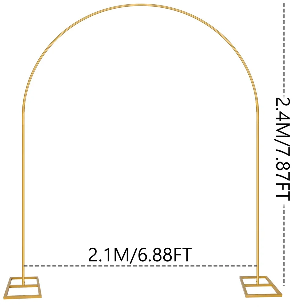 2,1 m x 2,4 m Metall-Bogenständer, stabile Basis, einfache Montage, Ballon-Blumen-Dekoration für Hochzeit, Brautparty, Weihnachten, Geburtstagsfeier, DIY-Hintergrund – Detail 10