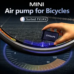 CYC LAMI Mini Plus Portable Pump for Bicycle Cordless Air Inflator Presta Schrader Valve Outdoor MTB Bike Accessories
