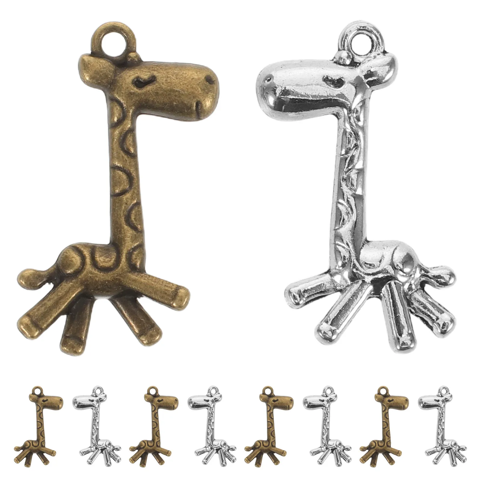 

100 шт. винтажных подвесок из сплава в виде животных (жирафы) для изготовления ювелирных изделий, ожерелий, браслетов, поделок, рукоделия