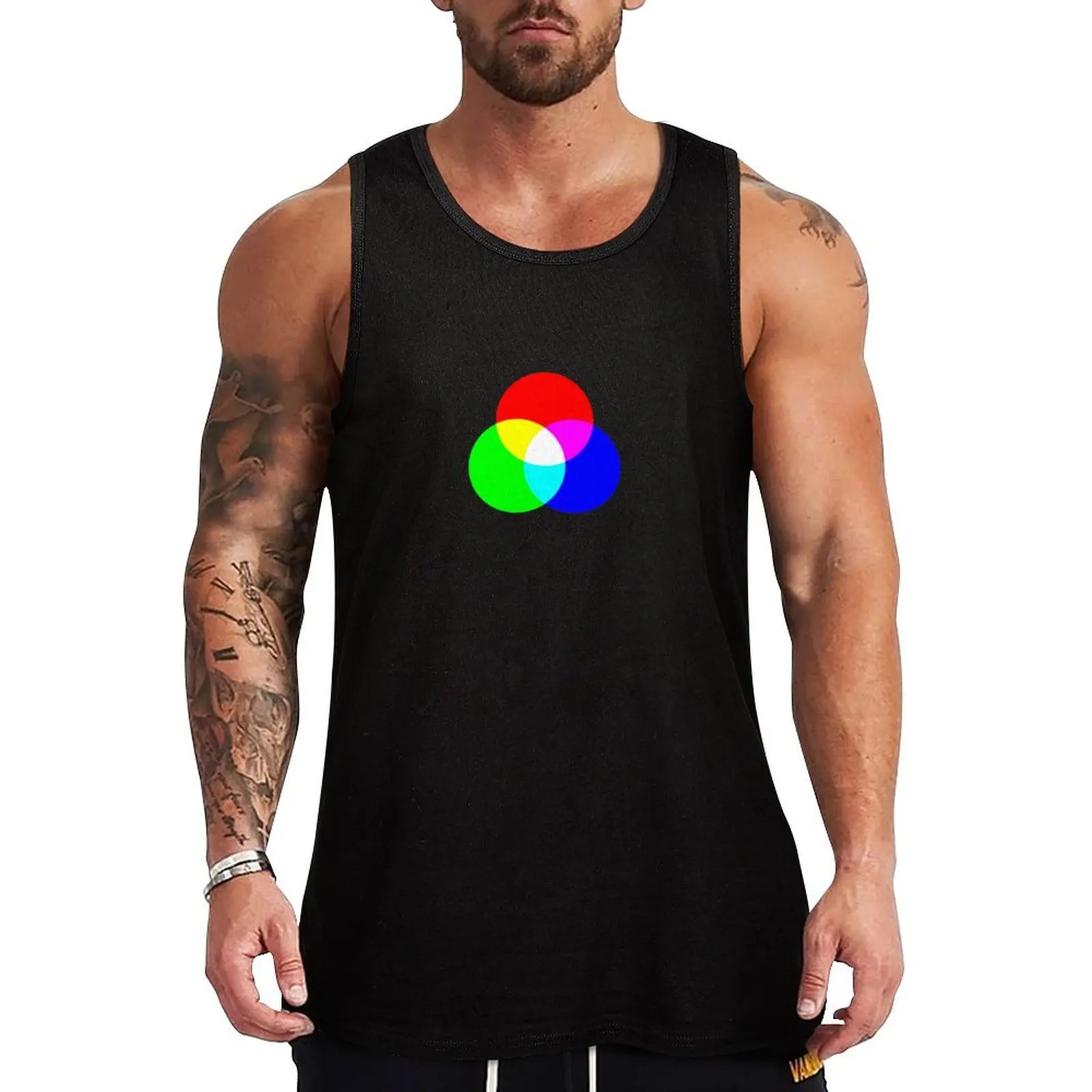 Additive Color Tank Top Street Hip Hop Tank Top Casual Sleeveless Wear
