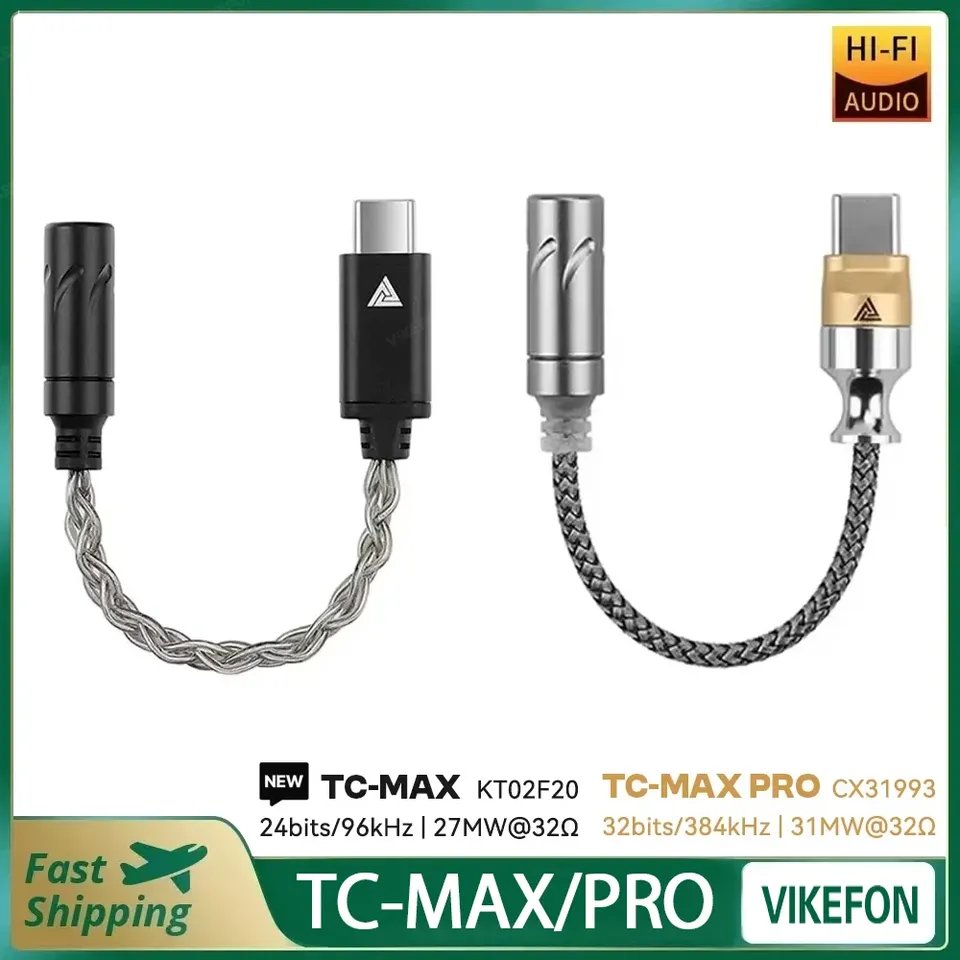  QKZ TC-MAX Pro HiFi DAC USB Type C To 3.5mm Headphone Amplifier Audio Decoder IEM AMP Mobile Phone Adapter CX31993 32bits/384kHz 