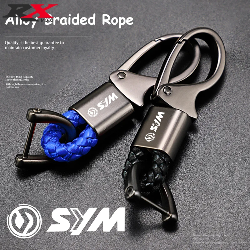 

For SYM CRUISYM 125 180 300 GTS 250i 300i maxsym 400 600 Accessories Custom LOGO Motorcycle Braided Rope Keyring Metal Keychain