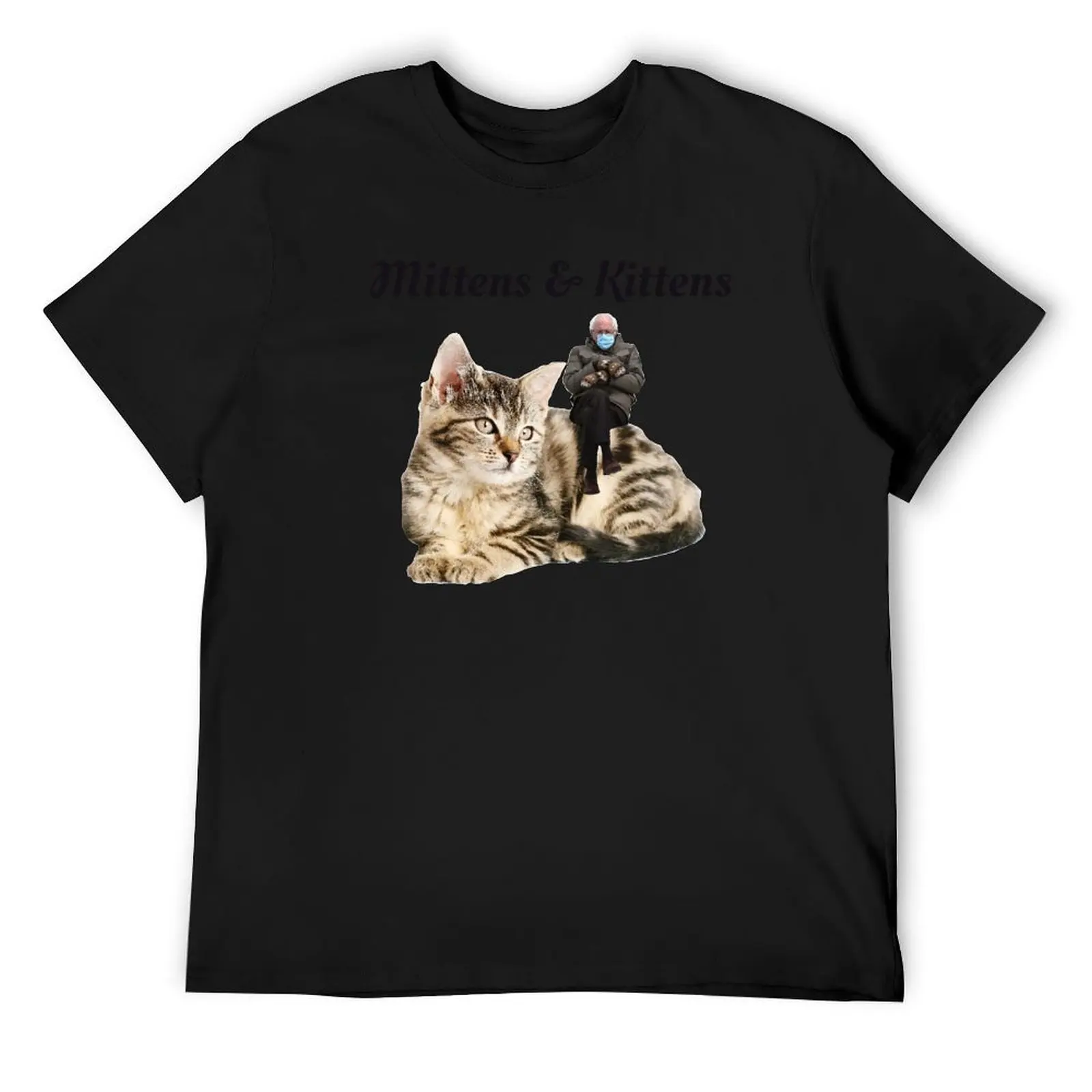 

Bernie Sanders Mittens & Kittens T-Shirt man t shirt oversized t shirt blue lock Funny t-shirt mens t shirt graphic