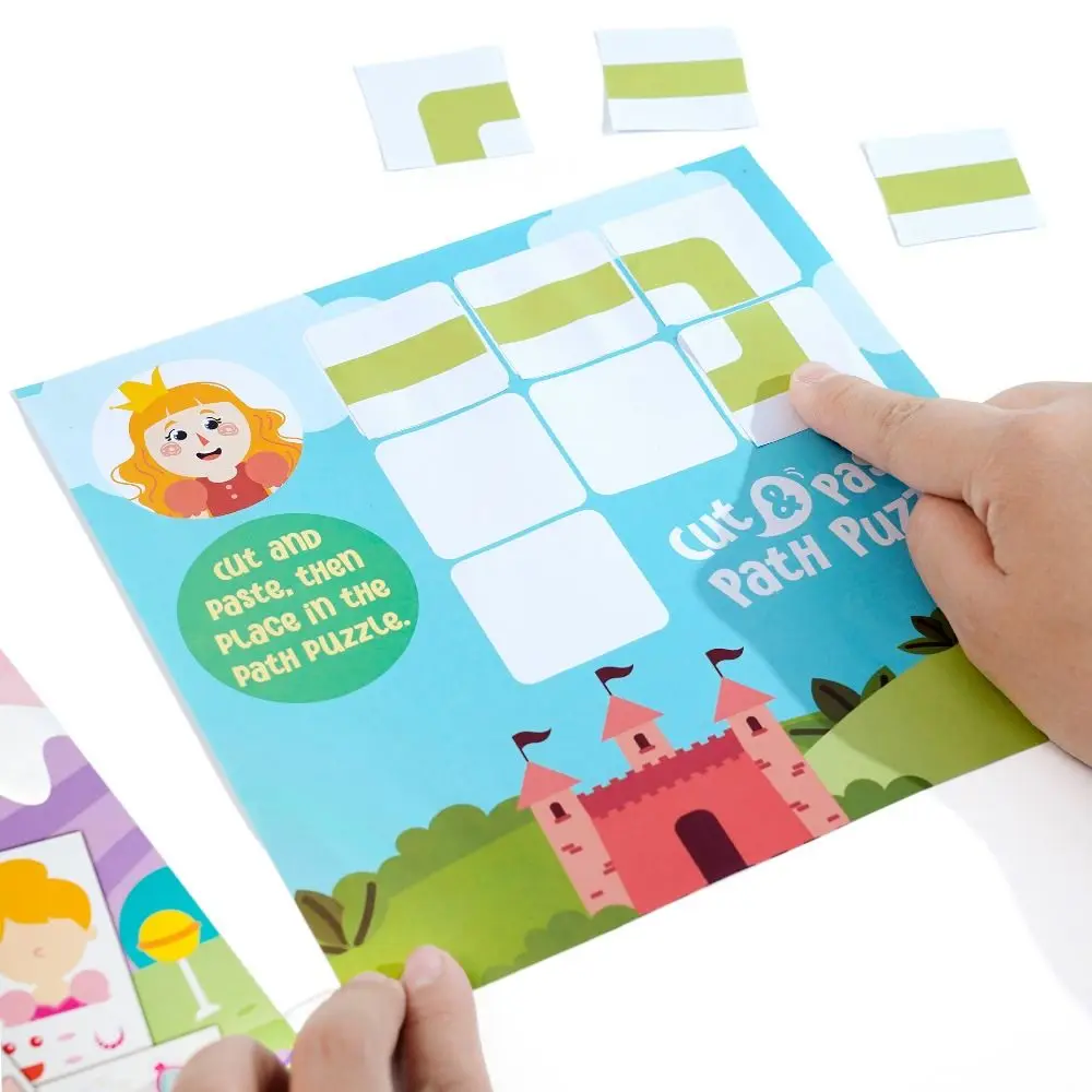 Livro de corte de papel 3d padrão animal montessori jardim de infância quebra-cabeça papel scrapbooking dos desenhos animados crianças papel artesanal