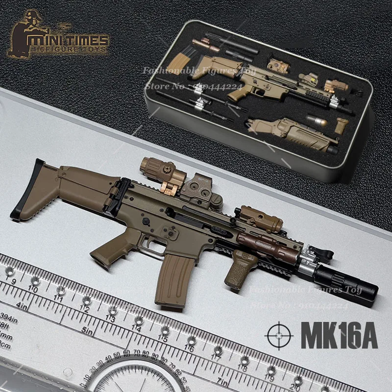 Mini Times Toys 1/6 Maßstab MK16 MK17 MP7 Kunststoffpistole Militär Kampfwaffe Zubehör für 12-Zoll-Actionfigur Soldatenpuppen