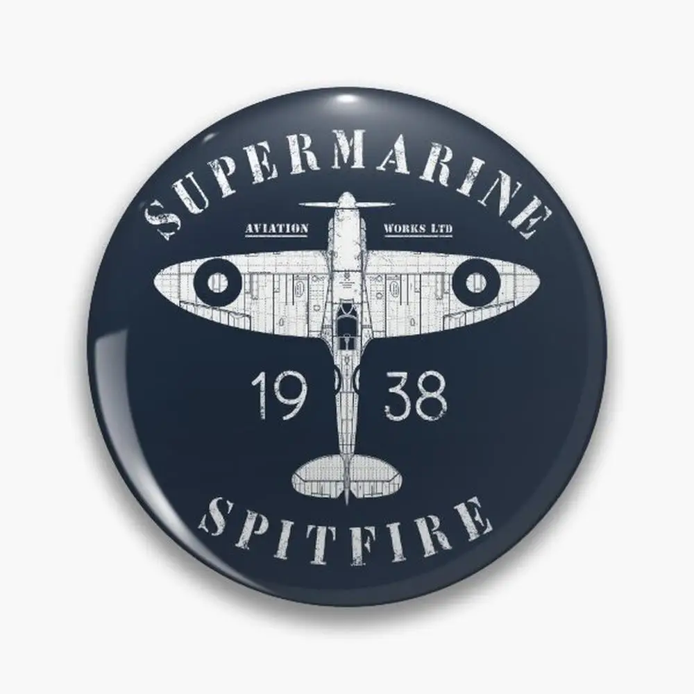 Supermarine Spitfire Pin Buttons Brooches  Jewelry Accessory Customize Brooch Fashion Lapel Badges