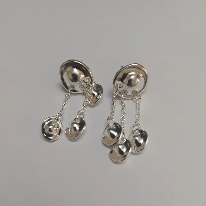2022 New Style Stainless Steel Alloy Silver Color Charm Fashion Athens Earrings for Attractive Women Free Wholesale Shipping