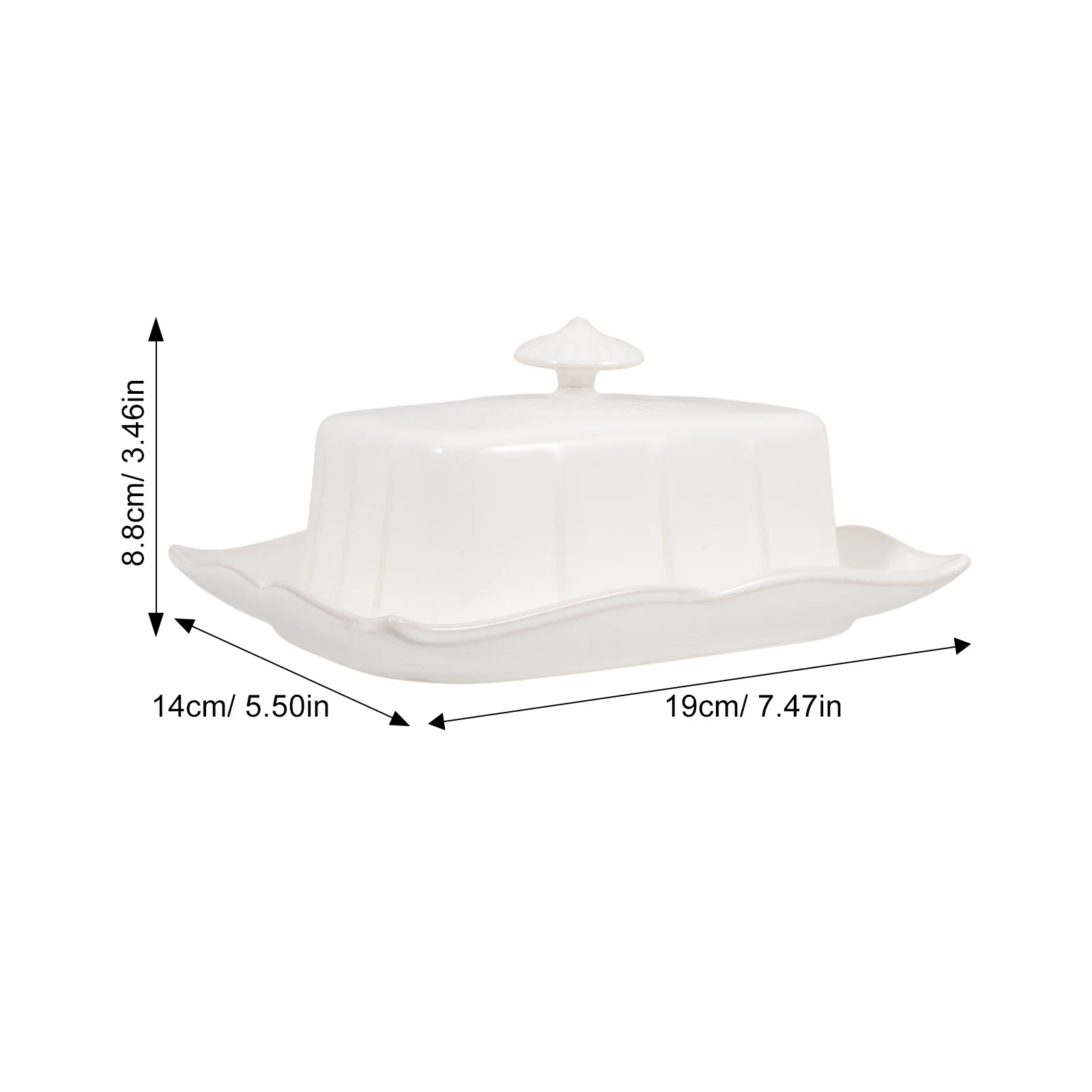 طبق زبدة السيراميك خمر نمط كونترتوب حارس صندوق جيد الختم قابلة لإعادة الاستخدام آمنة مناسبة حجم حاوية الزبدة #4