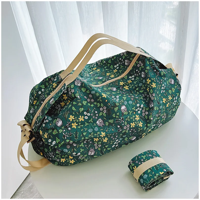 الكرتون الياباني توتورو الأكورديون مطوي التسوق Bageasy للطي وتخزين المحمولة باليد الكتف متدلي هدية