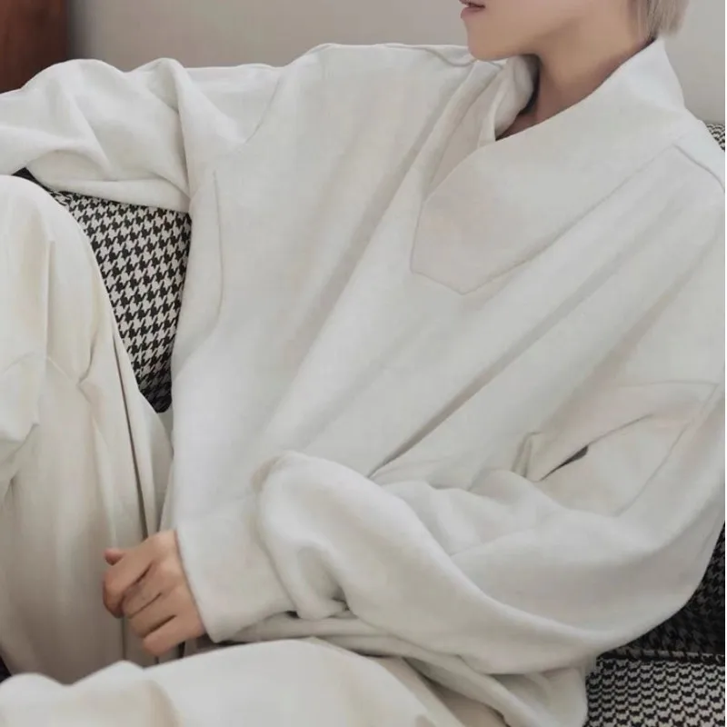 

Мужская удлиненная толстовка большого размера с высоким воротником, осенне-зимняя, повседневная верхняя одежда, полиэстер, стильный дизайн