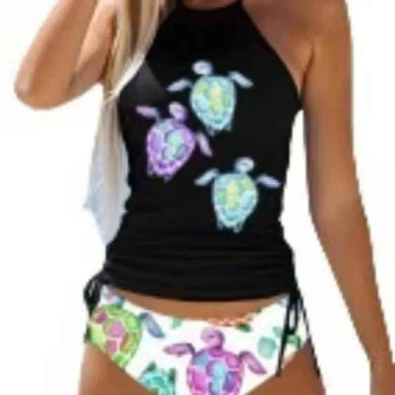 Nieuwe bikini print split kleurrijke diverse badpak bikini's sexy 2-delige set