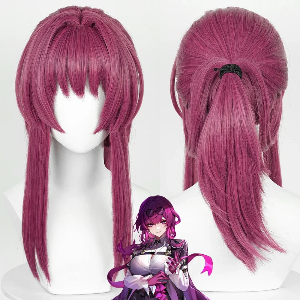 Honkai Star Rail Kafka Wig Synthetic Purple Red Long Straight Game Cosplay Heat Resistant Women Wig for Daily Party