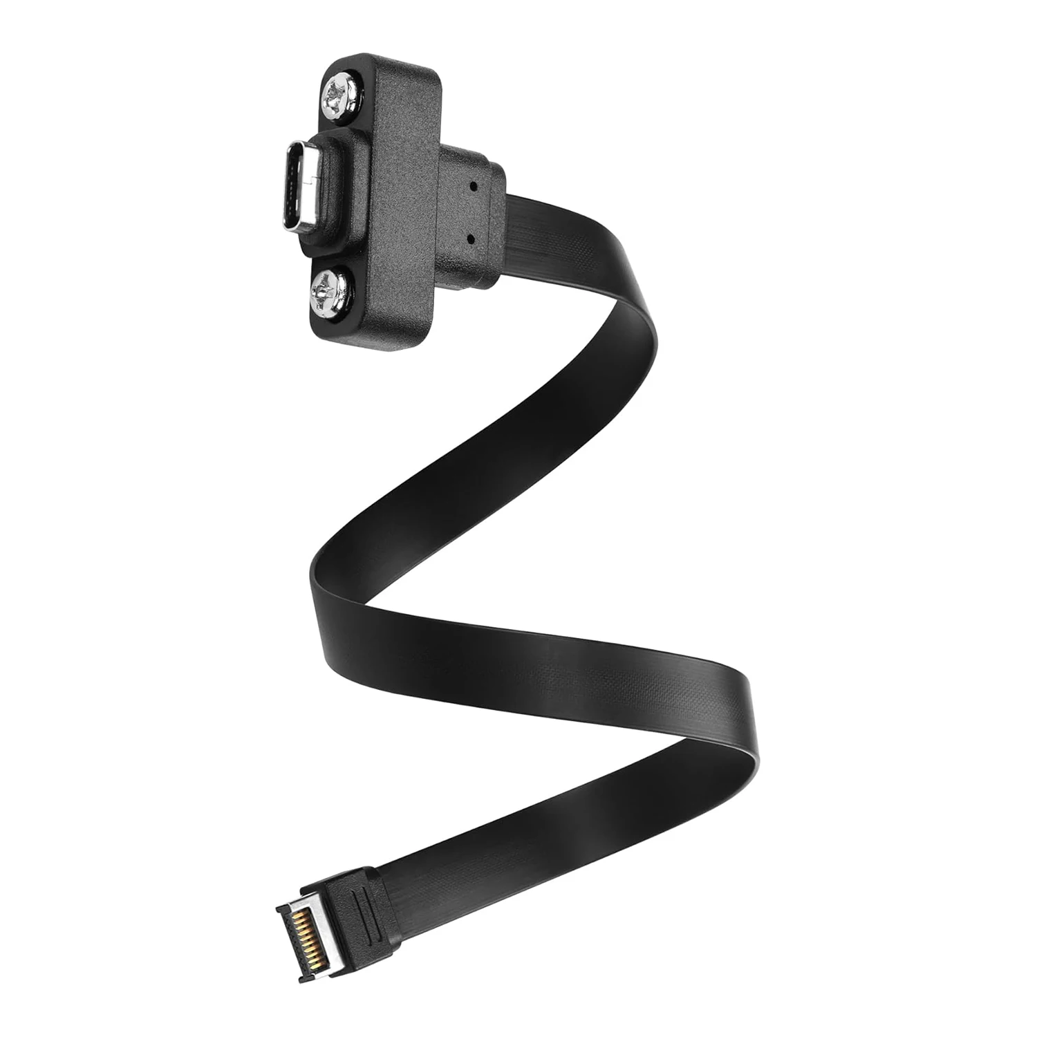 Cable de panel frontal USB 3,1 Gen 2 de 10Gbps, cable adaptador USB C hembra a USB 3,1 tipo E macho con soporte PCIe de puerto USB C dual
