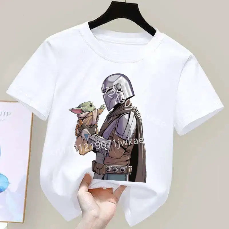 Cool Star Wars All Character Cartoon Printed Boys Girls Child Short Sleeve 2026 New Cotton Breathable Children's T-shirt Trendy