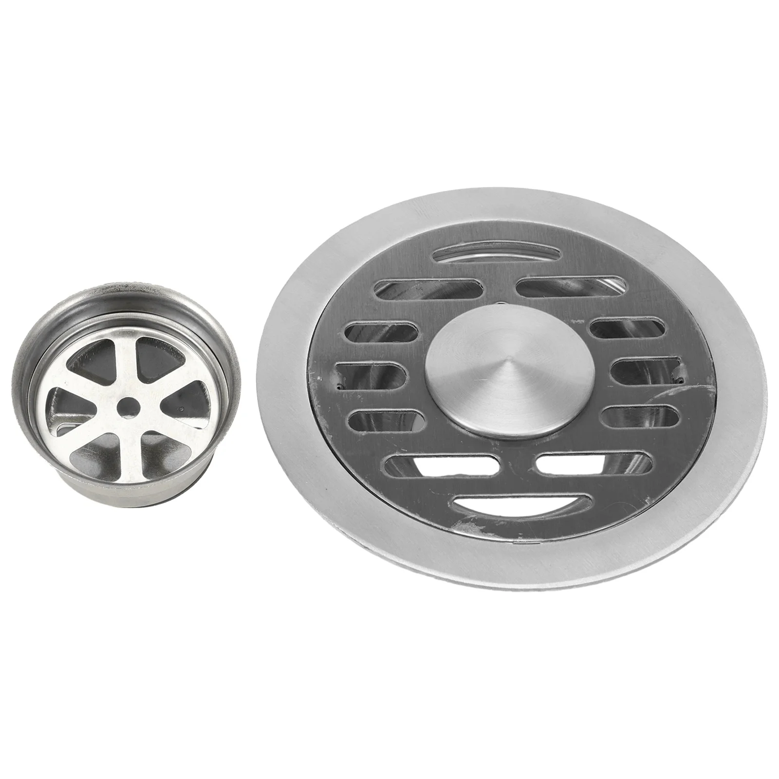 Stainless Steel Floor Drain Shower Drainer Ground Leakage Hair Catcher Kitchen Filter Cover Anti-Odor Bathroom Strainers