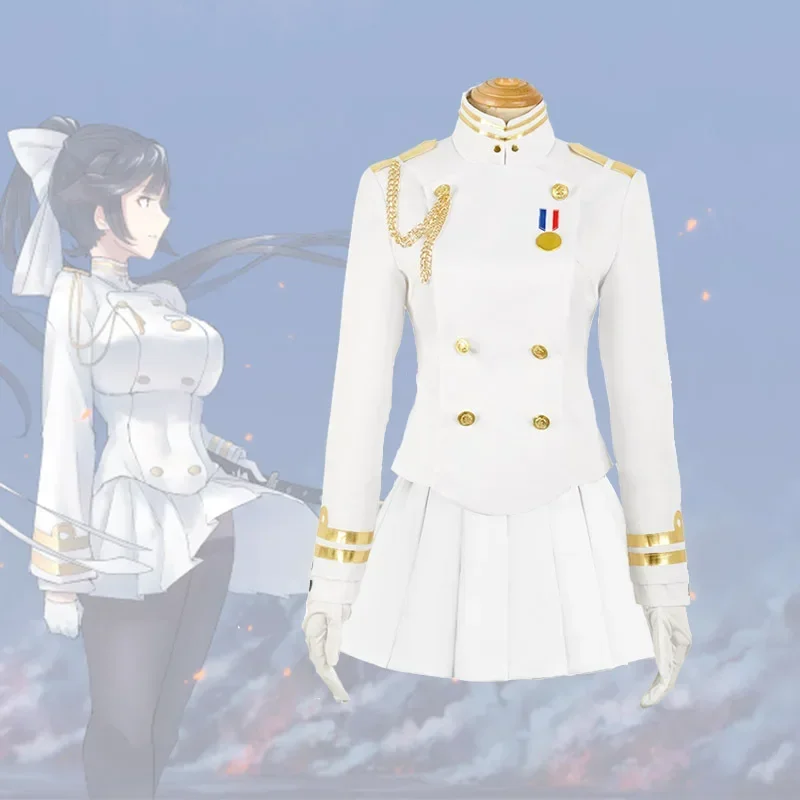 Azur Lane IJN Takeao Atago Mastiff Dog Cosplay Costumes Ship Girl Sexy Uniform Halloween Suit Woman Hip Skirt MN3