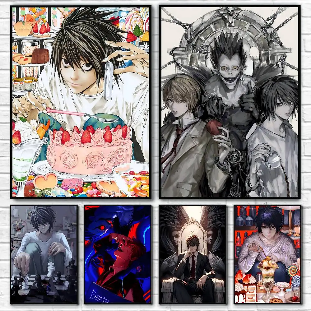 Anime D-DEATH N-NOTE Posters HD Print Vintage Wall Art Decor for Home Study Room