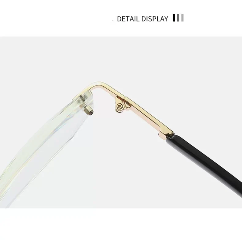 Anti Blau Lesebrille Diamant Schneiden Randlose Brillen Männer Anti Müdigkeit Hyperopie Presbyopie Brille +1,5 – Detail 9