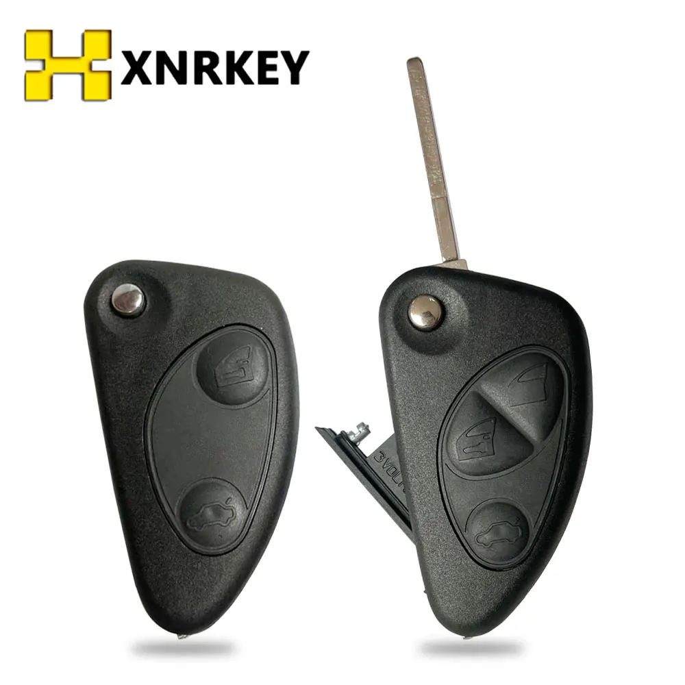 XNRKEY 2/3 Button New Style Flip Folding Replacement Remote Car Key Shell Case for Alfa Romeo With Key Blade