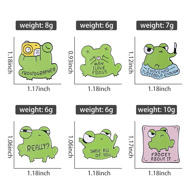 Frogs Enamel Pins Custom Frogtographer Pun Brooches Shirt Collar Lapel Badges Froggy Jewelry Gift for Kids Friends Man I Love