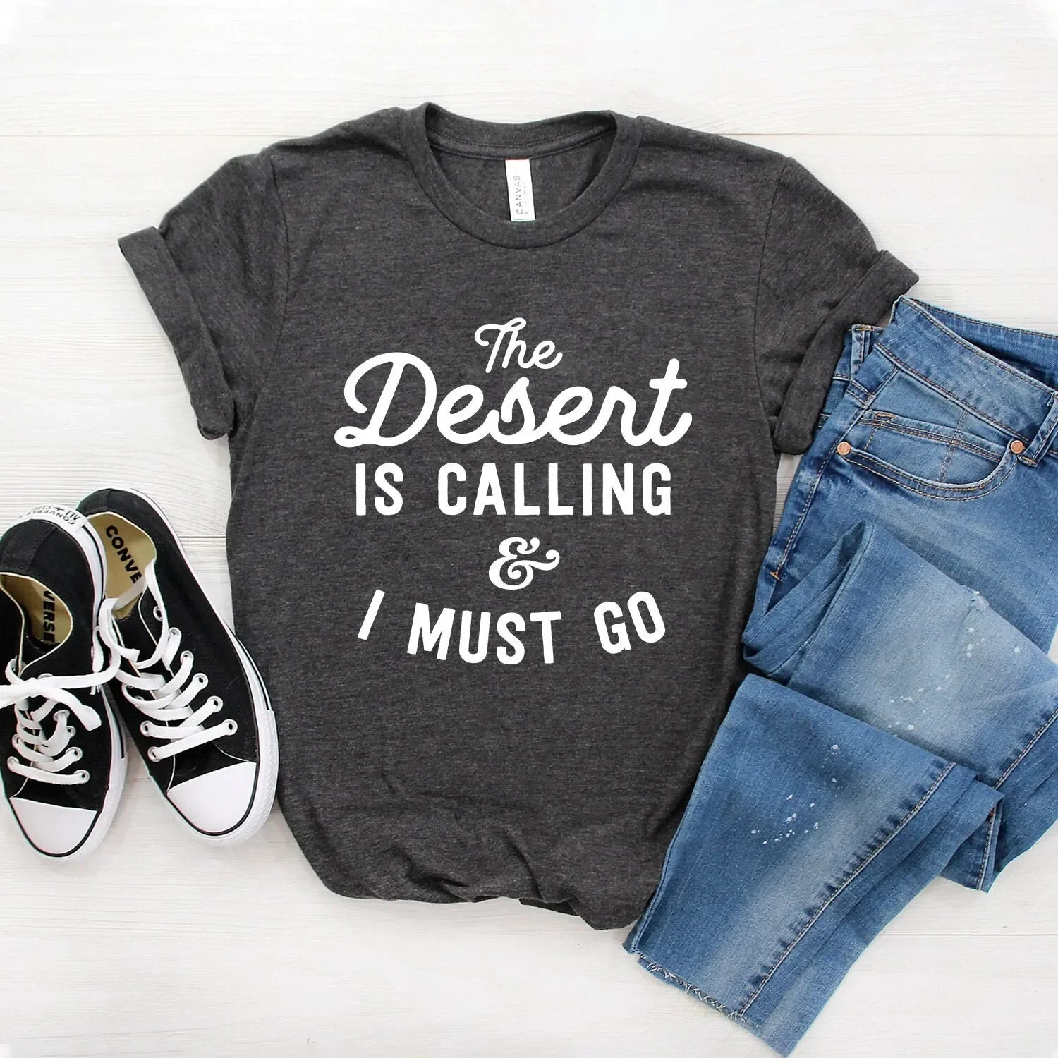 Adventure T Shirt The Desert Is Calling I Must Go Hiking Outdoors Camping Joshua Tree Zion National Park Softstyle