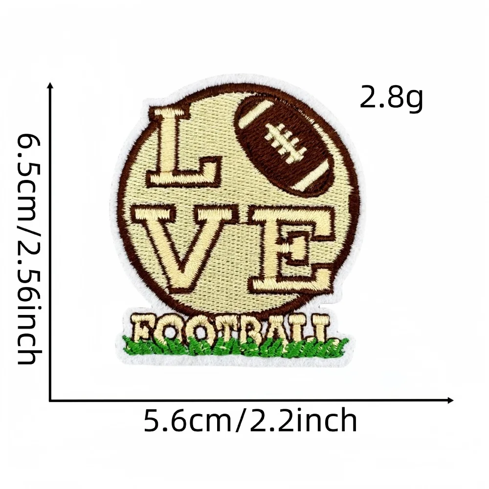 New Cartoon Rugby Sew Iron On Embroidery Patches Badge Stickers Applique for DIY Clothing Jeans Hat Bags Shoe T-shirt ﻿Wholesale