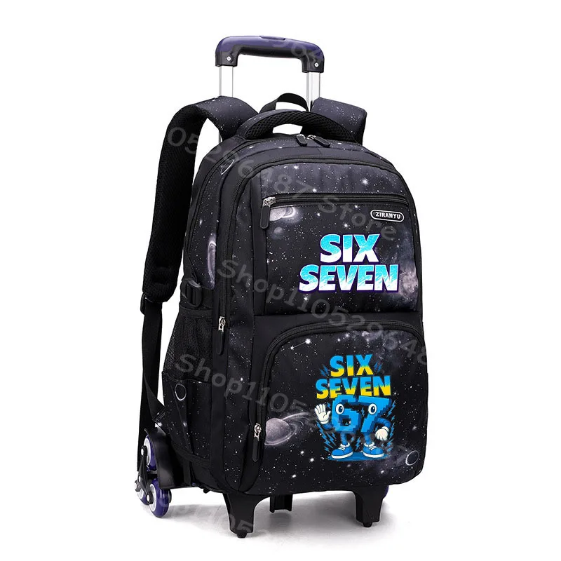 Nueva Mochila Trolley 67 Six Seven de Gran Capacidad, Ideal para la Escuela, Viajes y Uso Diario